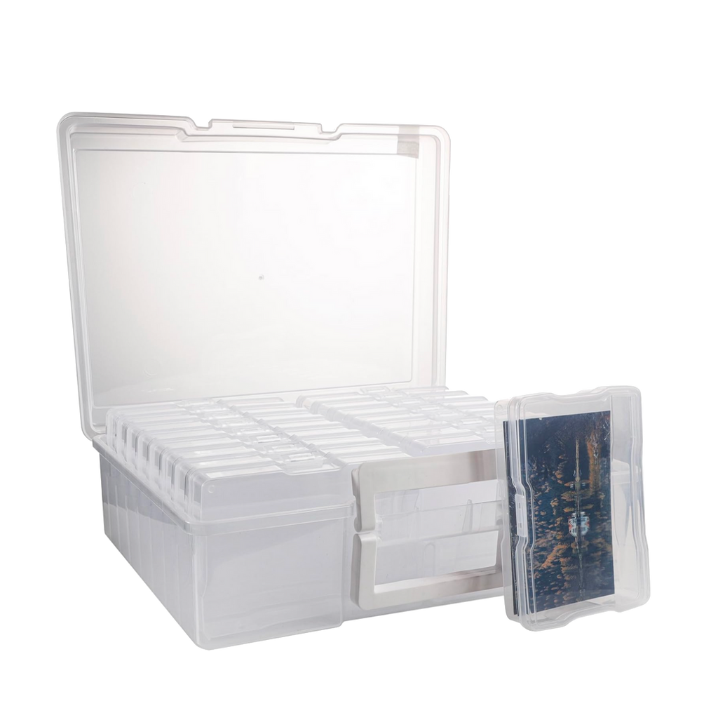 KinCozy Keepsake Memory Box — clear box with baby treasures inside