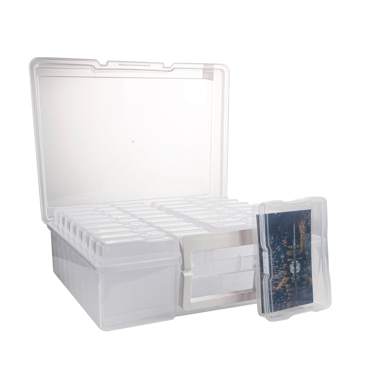 KinCozy Keepsake Memory Box — clear box with baby treasures inside